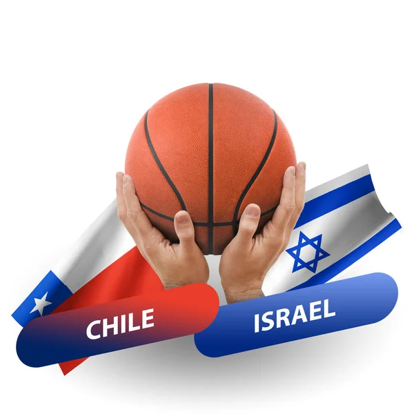 Basketball Competition Match National Teams Chile Israel — Foto Stock