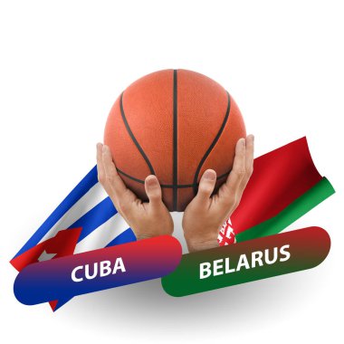 Basketball competition match, national teams cuba vs belarus