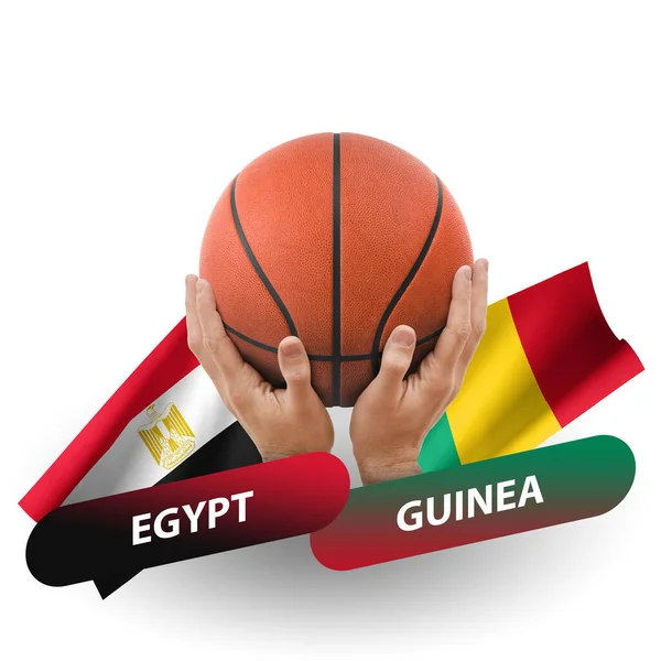 Basketball Competition Match National Teams Egypt Guinea — Stock fotografie