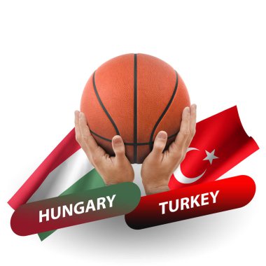 Basketball competition match, national teams hungary vs turkey