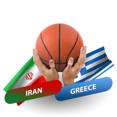 Basketball competition match, national teams iran vs greece