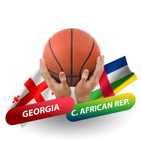 Basketball Competition Match National Teams Georgia Central African Republic — Stock fotografie
