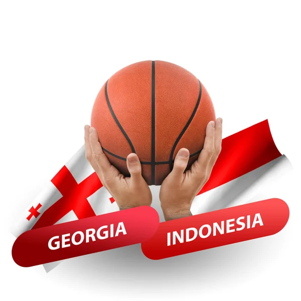 Basketball Competition Match National Teams Georgia Indonesia — Foto de Stock