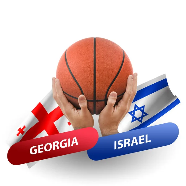 Basketball Competition Match National Teams Georgia Israel — стоковое фото