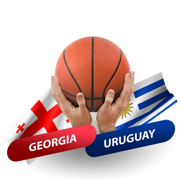 Basketball Competition Match National Teams Georgia Uruguay — Stock Photo, Image