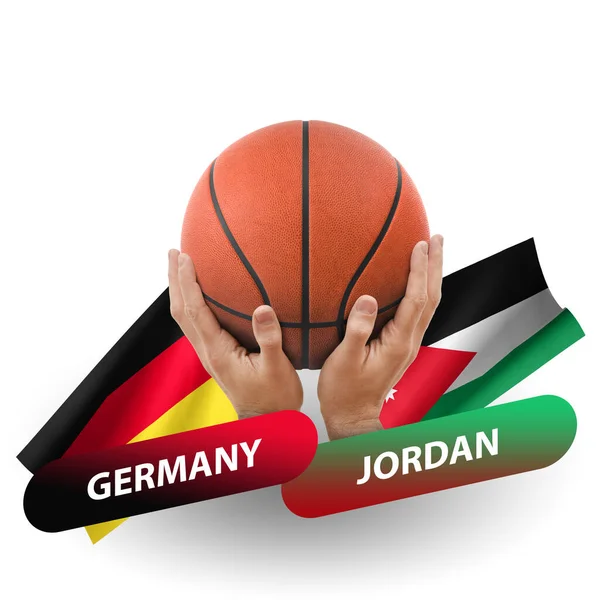 Basketball Competition Match National Teams Germany Jordan — Stock fotografie