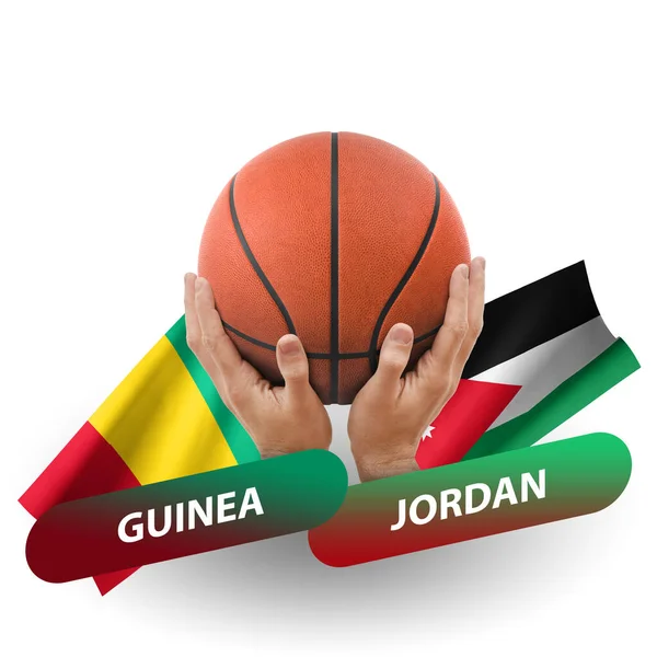 Basketball Competition Match National Teams Guinea Jordan — Stok fotoğraf