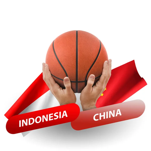 Basketball Competition Match National Teams Indonesia China — Φωτογραφία Αρχείου