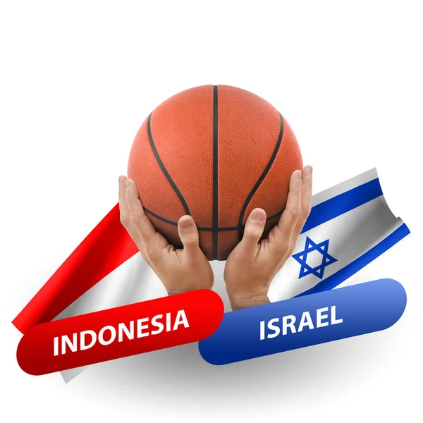 Basketball Competition Match National Teams Indonesia Israel — Stok fotoğraf