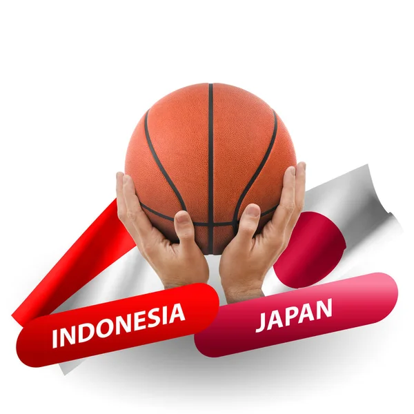 Basketball Competition Match National Teams Indonesia Japan — Stok fotoğraf