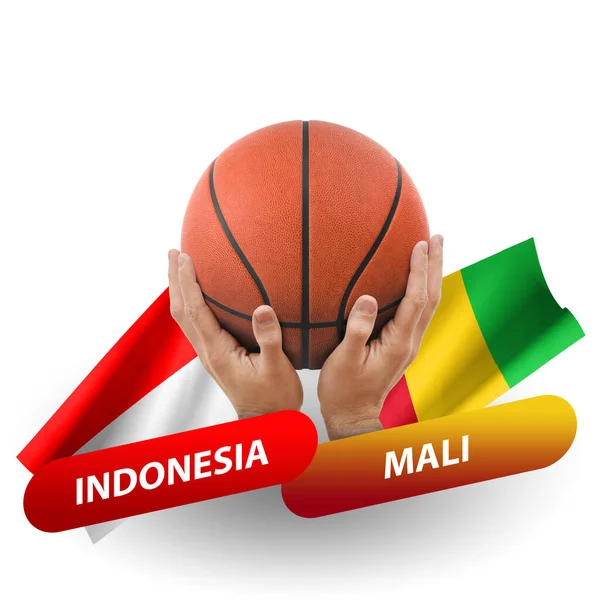 Basketball Competition Match National Teams Indonesia Mali — Φωτογραφία Αρχείου