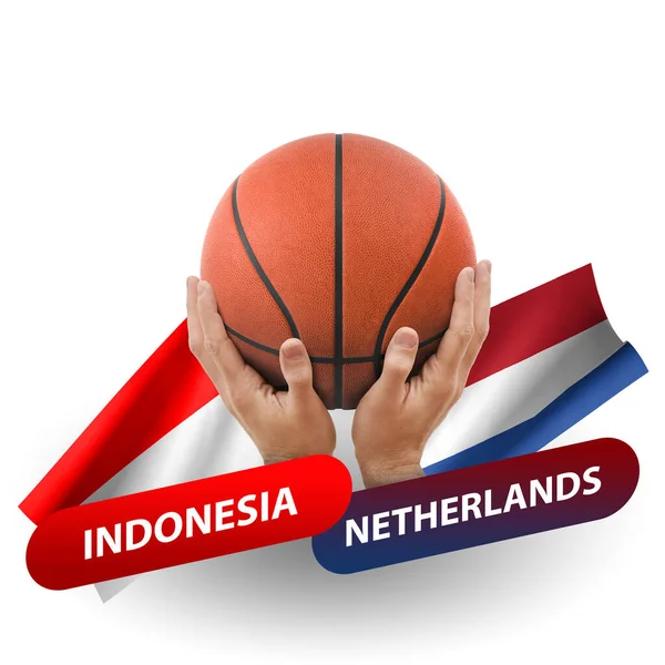 Basketball Competition Match National Teams Indonesia Netherlands — Stockfoto