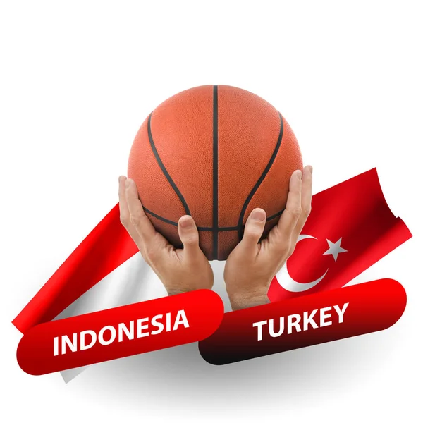 Basketball Competition Match National Teams Indonesia Turkey — Φωτογραφία Αρχείου