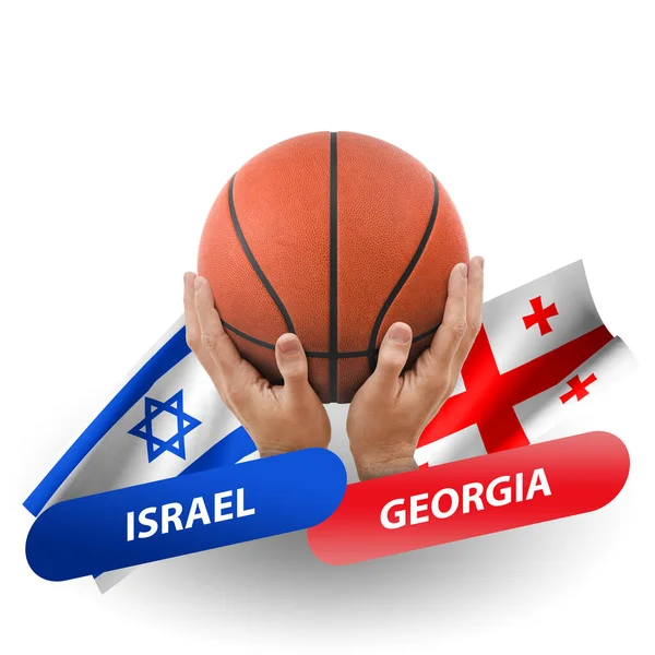 Basketball Competition Match National Teams Israel Georgia — стоковое фото