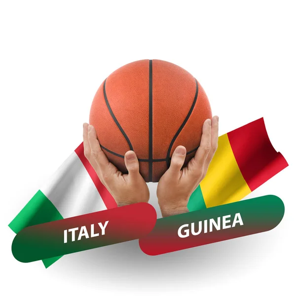 Basketball Competition Match National Teams Italy Guinea — Stock fotografie