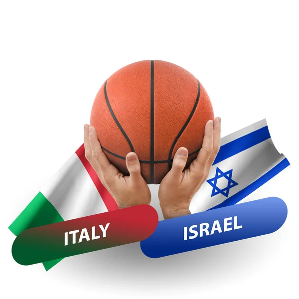 Basketball Competition Match National Teams Italy Israel — Foto Stock