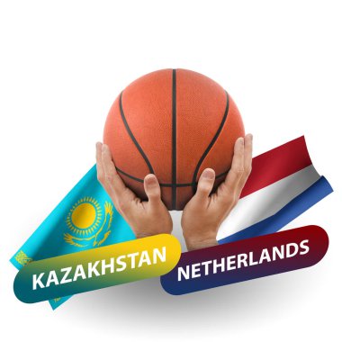 Basketball competition match, national teams kazakhstan vs netherlands