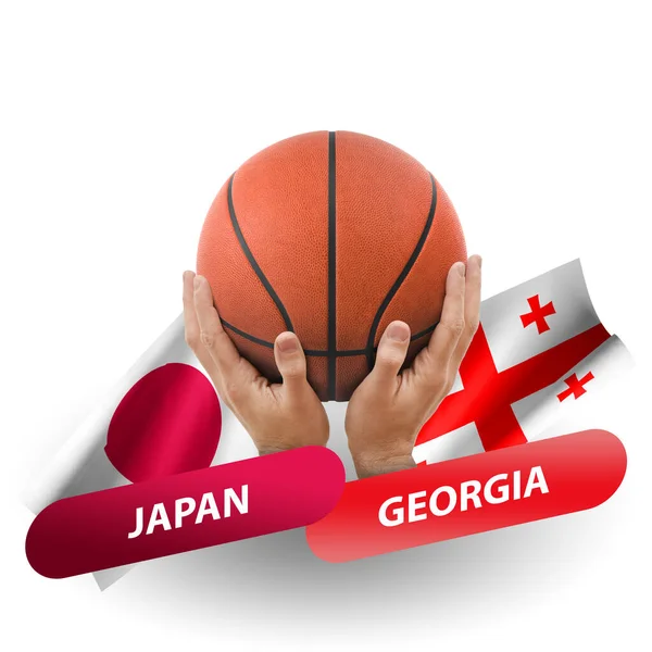 Basketball Competition Match National Teams Japan Georgia — Stock fotografie