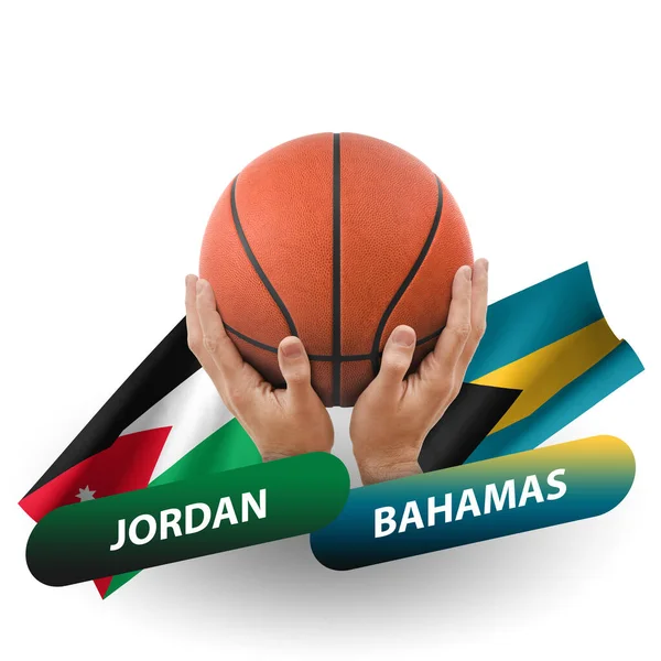 Basketball Competition Match National Teams Jordan Bahamas — Stock fotografie