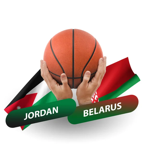 Basketball Competition Match National Teams Jordan Belarus — Stock fotografie