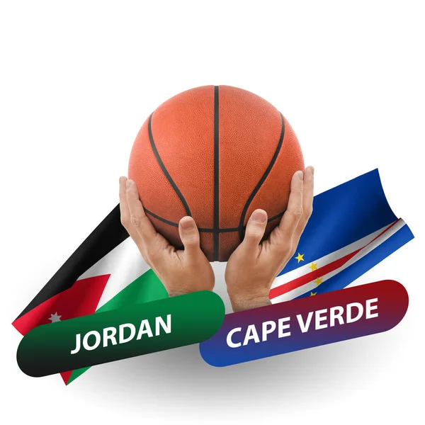 Basketball Competition Match National Teams Jordan Cape Verde — Stock fotografie