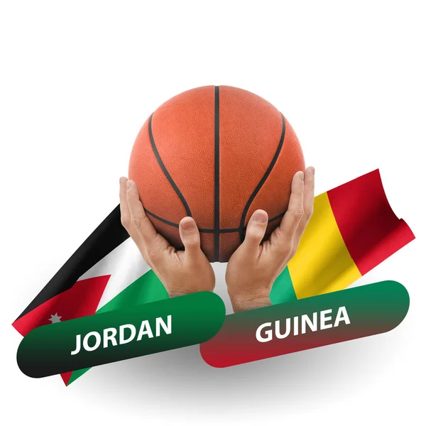 Basketball Competition Match National Teams Jordan Guinea — Stock fotografie