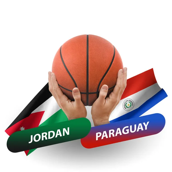 Basketball Competition Match National Teams Jordan Paraguay — Stock fotografie