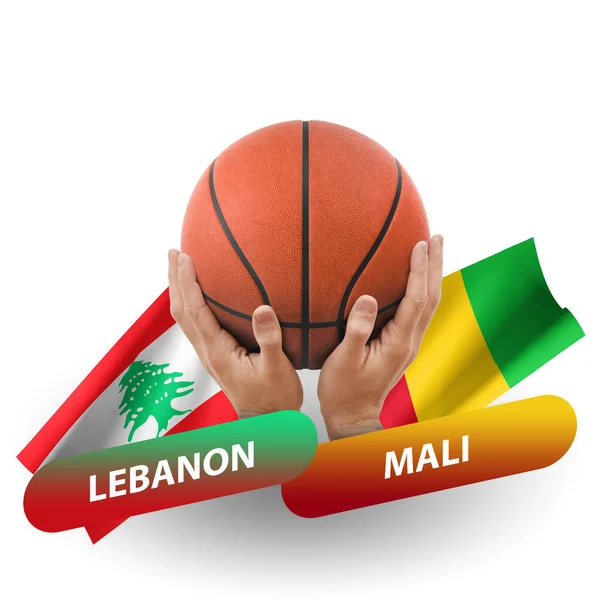 Basketball Competition Match National Teams Lebanon Mali — Stock fotografie