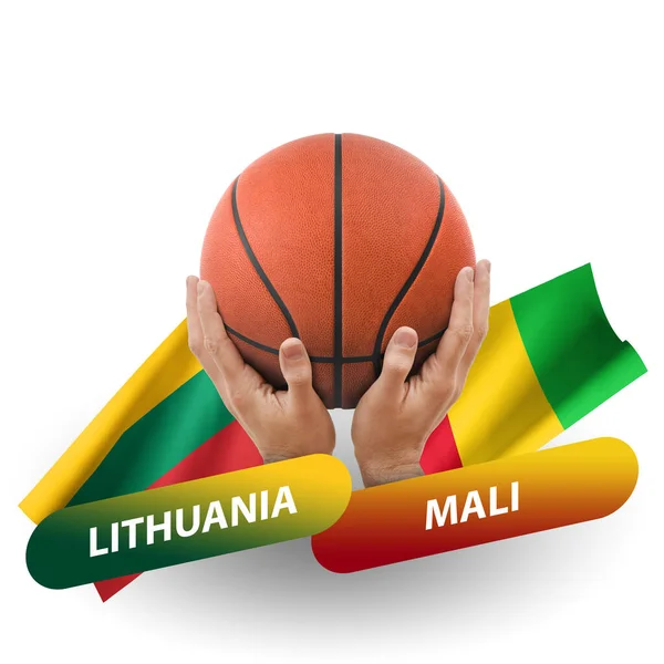 Basketball competition match, national teams lithuania vs mali