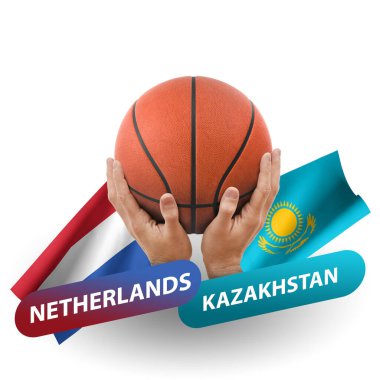 Basketball competition match, national teams netherlands vs kazakhstan