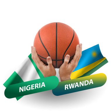 Basketball competition match, national teams nigeria vs rwanda