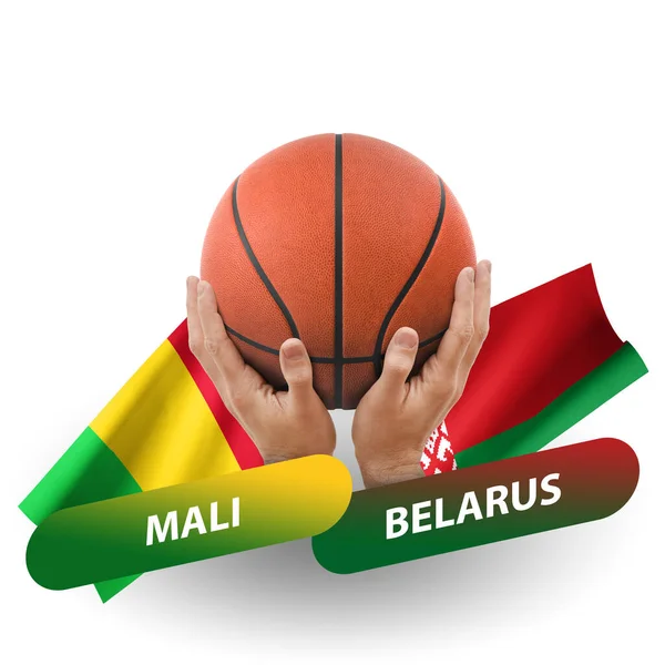Basketball Competition Match National Teams Mali Belarus — Stock fotografie