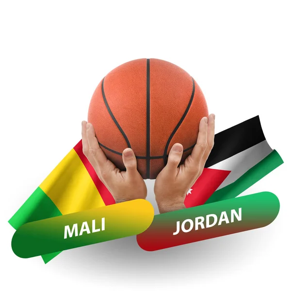Basketball Competition Match National Teams Mali Jordan — Stock fotografie