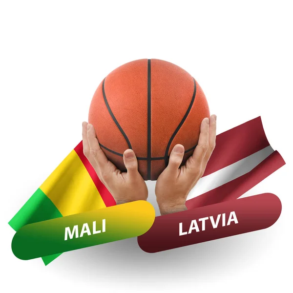 Basketball Competition Match National Teams Mali Latvia — Stock fotografie