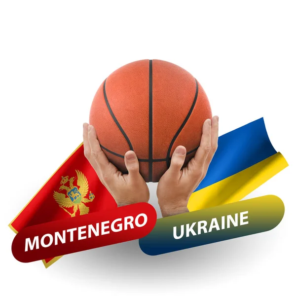 Basketball Competition Match National Teams Montenegro Ukraine — Stockfoto