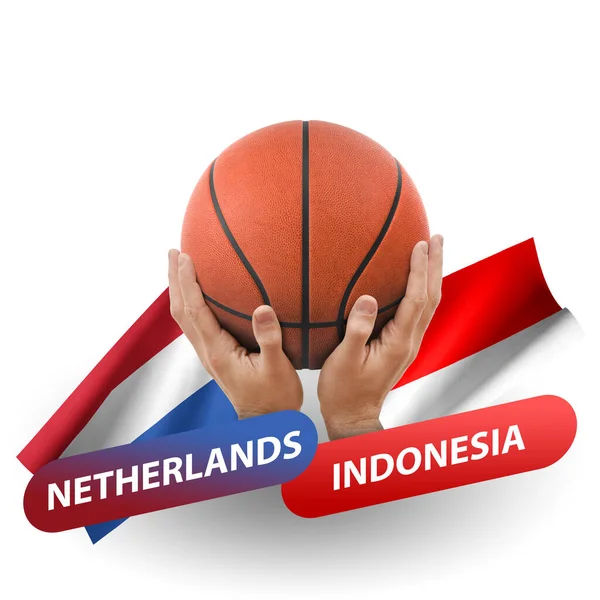 Basketball Competition Match National Teams Netherlands Indonesia — Foto de Stock