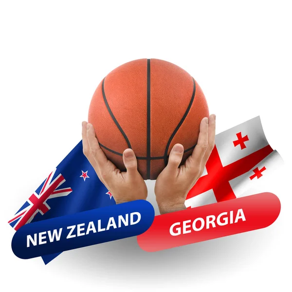 Basketball Competition Match National Teams New Zealand Georgia — Stock fotografie