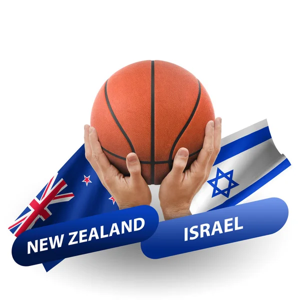 Basketball Competition Match National Teams New Zealand Israel — стоковое фото