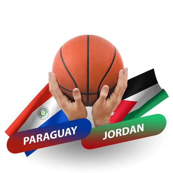 Basketball Competition Match National Teams Paraguay Jordan — Stock fotografie