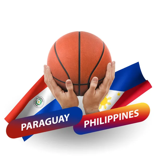Basketball Competition Match National Teams Paraguay Philippines — Fotografia de Stock