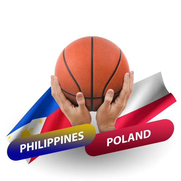 Basketball Competition Match National Teams Philippines Poland — Stock Photo, Image