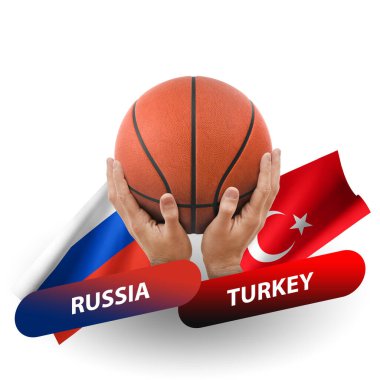 Basketball competition match, national teams russia vs turkey