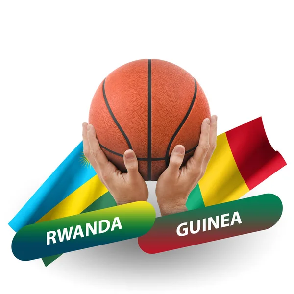 Basketball Competition Match National Teams Rwanda Guinea — Stock fotografie