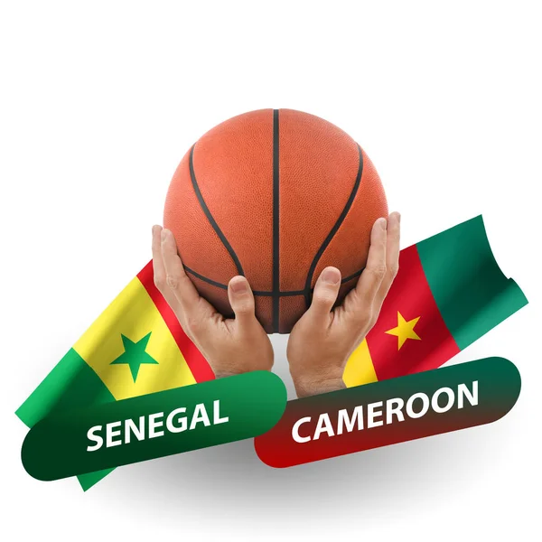 Basketball Competition Match National Teams Senegal Cameroon — Stock fotografie