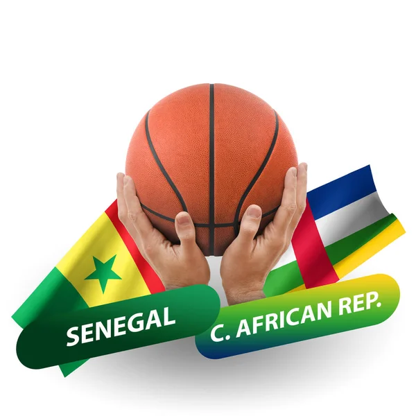 Basketball Competition Match National Teams Senegal Central African Republic — Stock fotografie