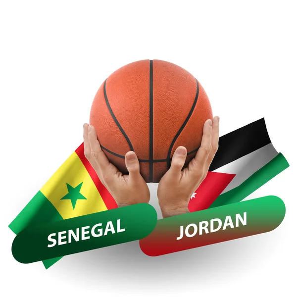 Basketball Competition Match National Teams Senegal Jordan — Stock fotografie