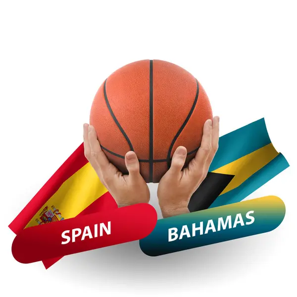 Partido Competencia Baloncesto Equipos Nacionales España Bahamas — Foto de Stock
