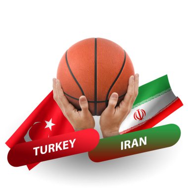 Basketball competition match, national teams turkey vs iran