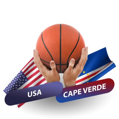 Basketball competition match, national teams usa vs cape verde