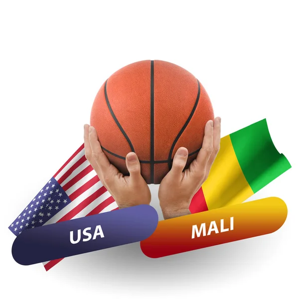 Basketball Competition Match National Teams Usa Mali — Stock fotografie